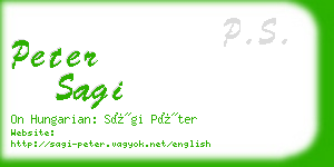 peter sagi business card